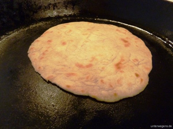 Bannock Trapper Brot aus der Pfanne