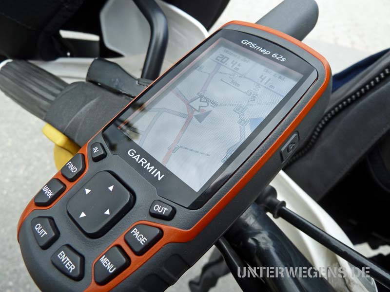 Garmin GPSmap 62s: Profi Outdoor- und Motorrad GPS  UNTERWEGENS.DE